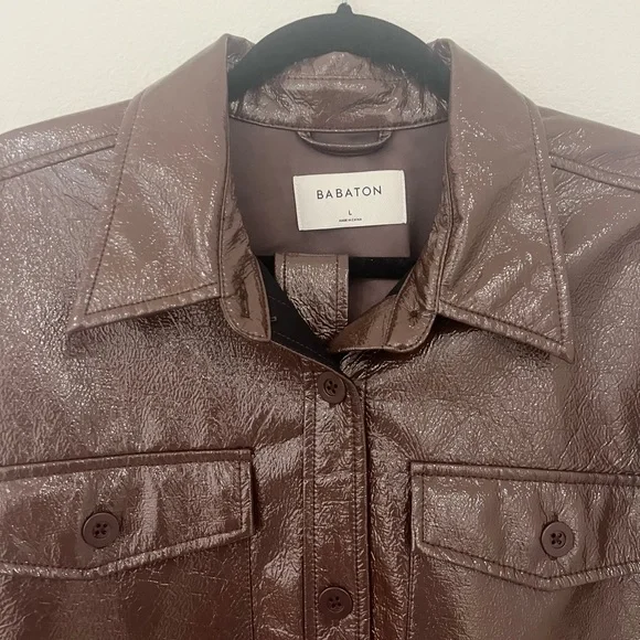 Aritzia Babaton Ava Vegan Leather Belted Shirt
Jacket Coffee Bean Brown - Picture 4 of 6